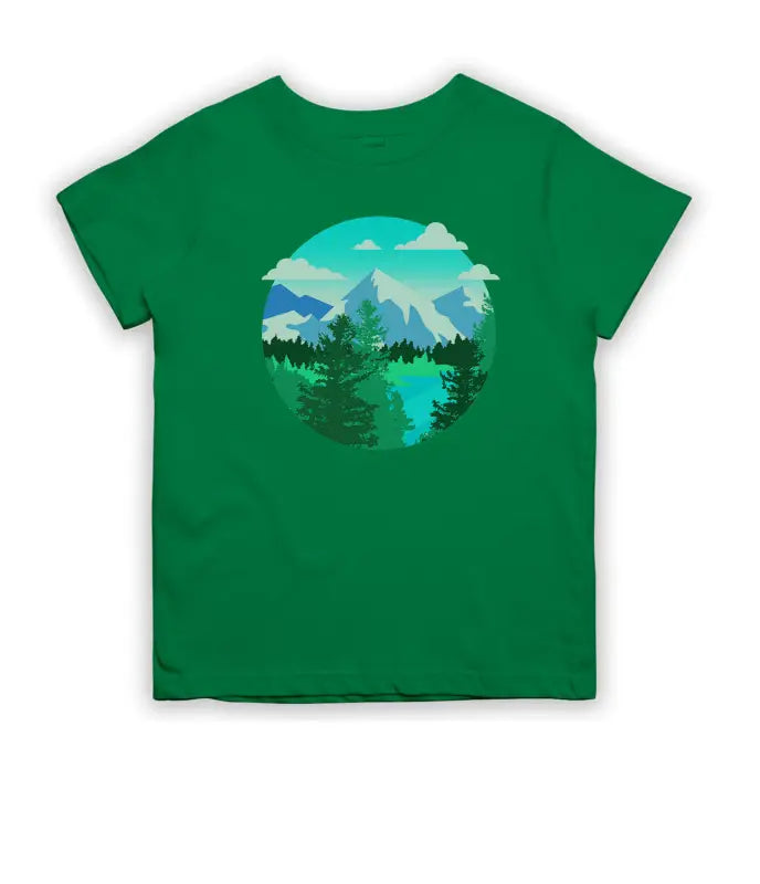 Planet Earth Rasterized Outdoor Kinder T - Shirt - 104 - 110 / Grün