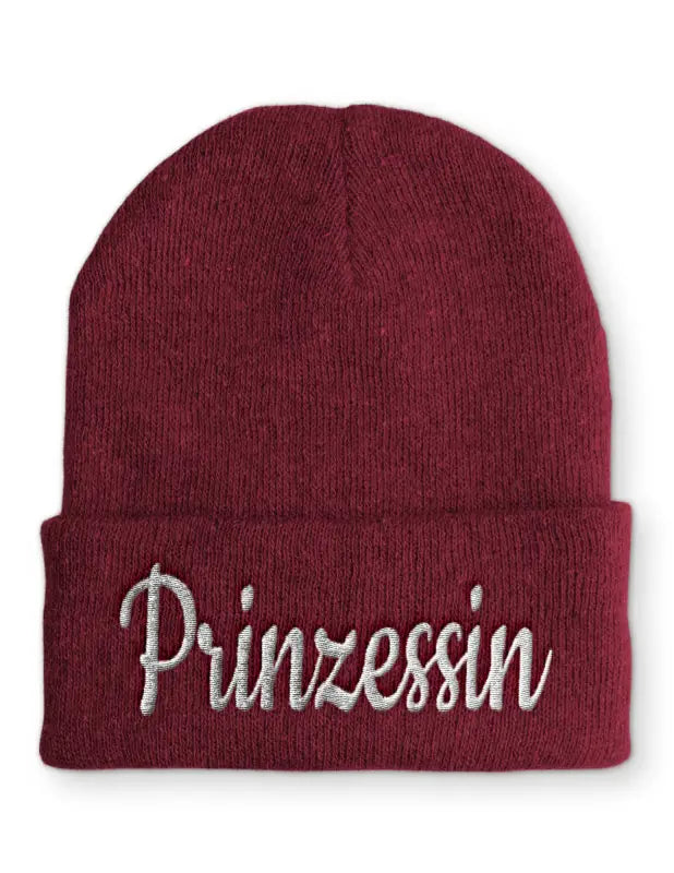 
                      
                        Prinzessin Wintermütze Spruchmütze Beanie perfekt für die kalte Jahreszeit - Bordeaux
                      
                    