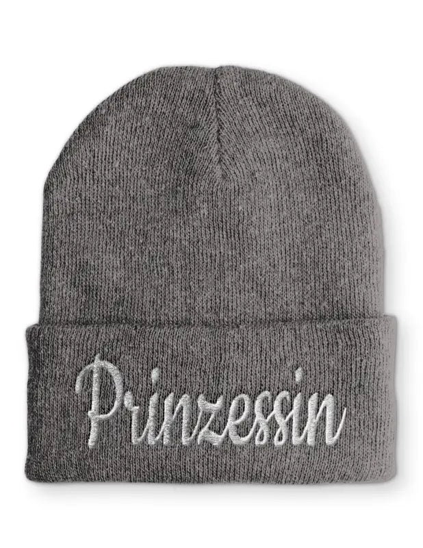 
                      
                        Prinzessin Wintermütze Spruchmütze Beanie perfekt für die kalte Jahreszeit - Grau
                      
                    