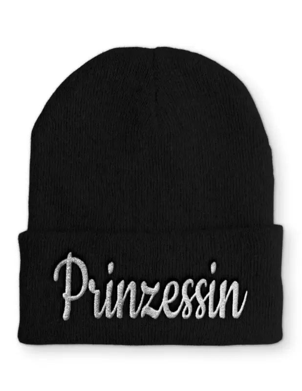 
                      
                        Prinzessin Wintermütze Spruchmütze Beanie perfekt für die kalte Jahreszeit - Schwarz
                      
                    