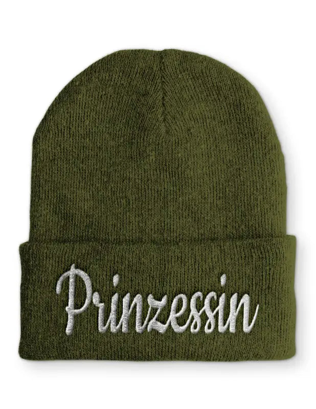 
                      
                        Prinzessin Wintermütze Spruchmütze Beanie perfekt für die kalte Jahreszeit - Olive
                      
                    