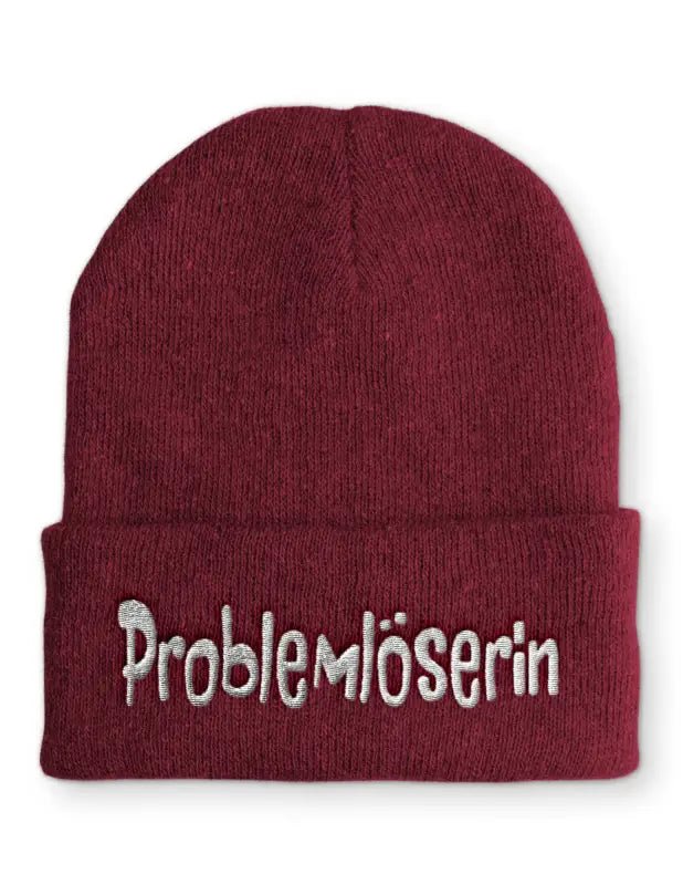Problemlöserin Beanie Wintermütze Mütze mit Spruch - tshirtladen - 