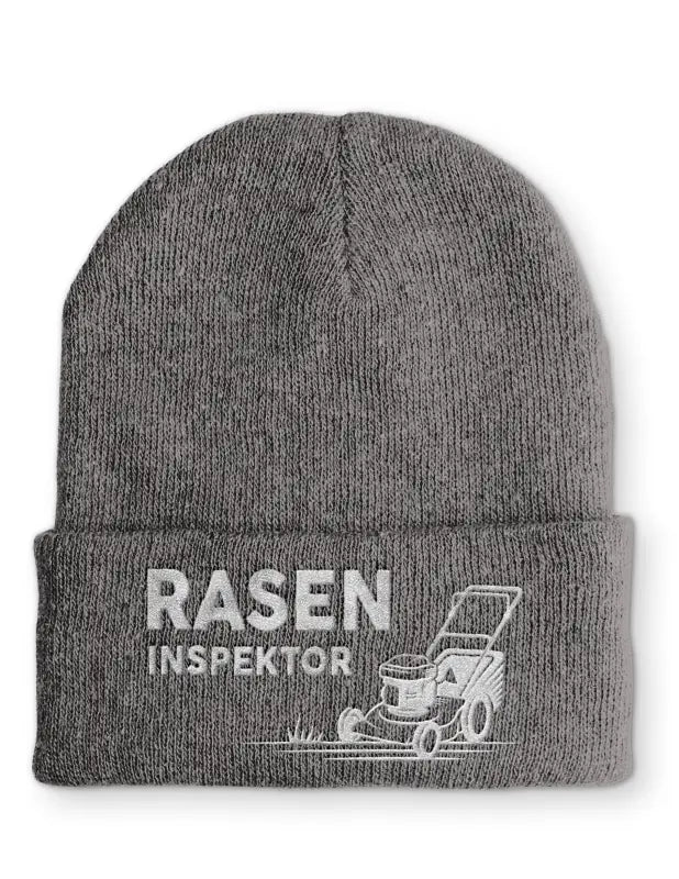 Rasen Inspektor Statement Beanie Mütze mit Spruch - tshirtladen - Mütze