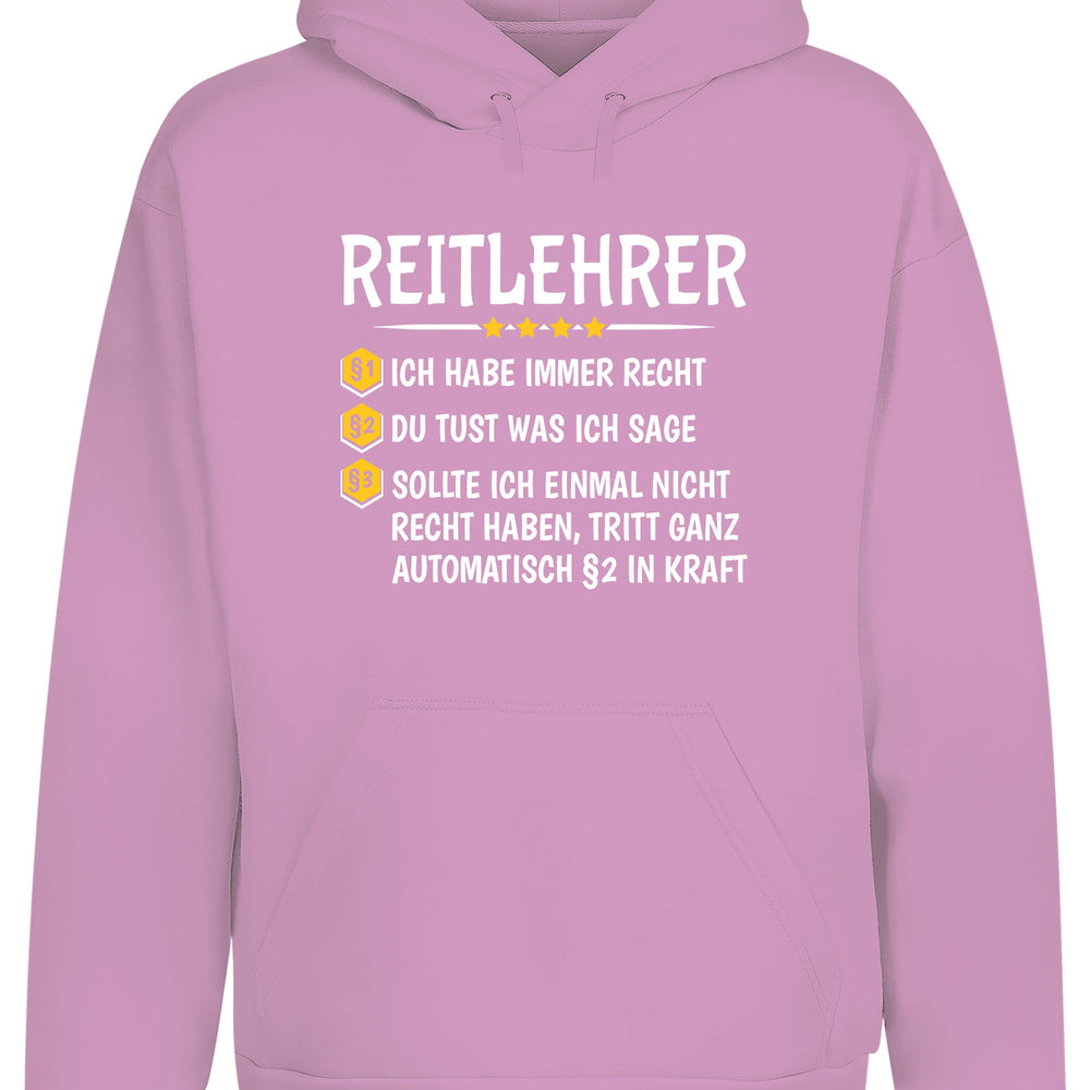 
                      
                        Reitlehrer Ich habe immer Recht Hoodie Kapuzenpullover Unisex - tshirtladen
                      
                    