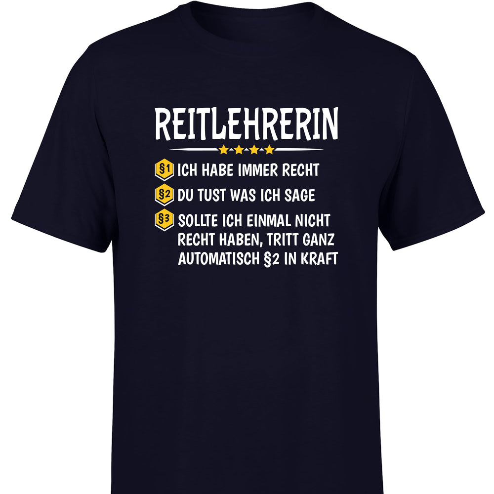 
                      
                        Reitlehrerin Ich habe immer Recht Herren T-Shirt - tshirtladen
                      
                    