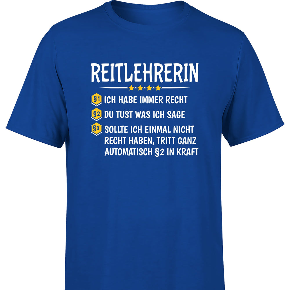 
                      
                        Reitlehrerin Ich habe immer Recht Herren T-Shirt - tshirtladen
                      
                    