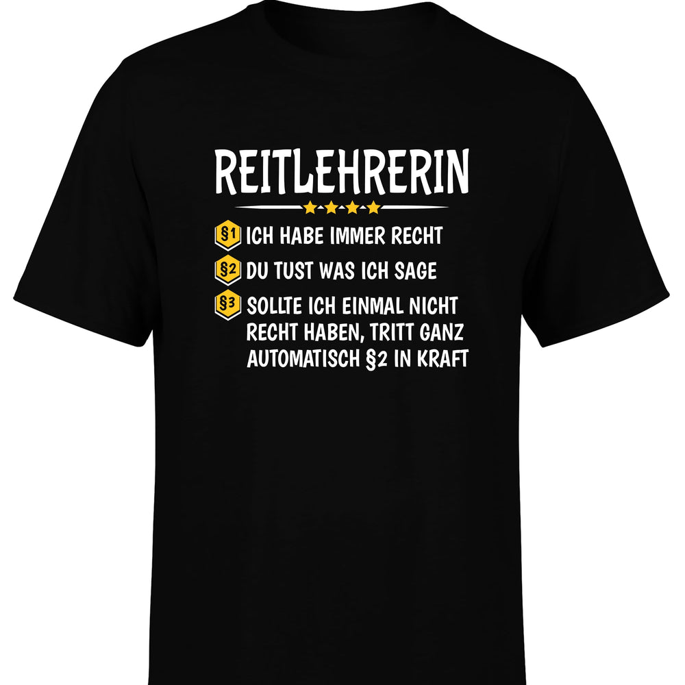 
                      
                        Reitlehrerin Ich habe immer Recht Herren T-Shirt - tshirtladen
                      
                    