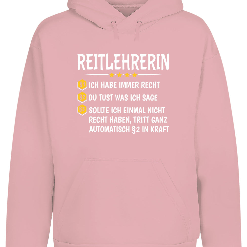 
                      
                        Reitlehrerin Ich habe immer Recht Hoodie Kapuzenpullover Unisex - tshirtladen
                      
                    