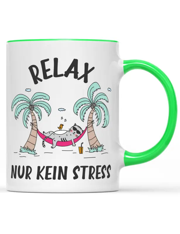 Relax nur kein Stress Tasse - Hellgrün