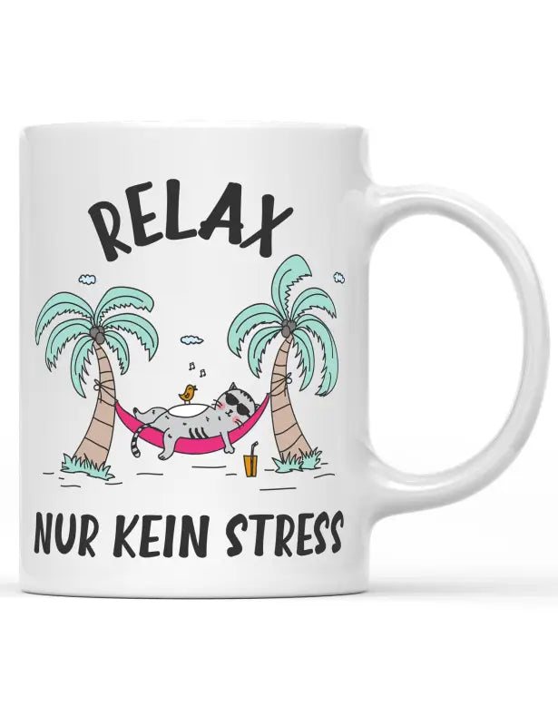 Relax nur kein Stress Tasse - Weiß