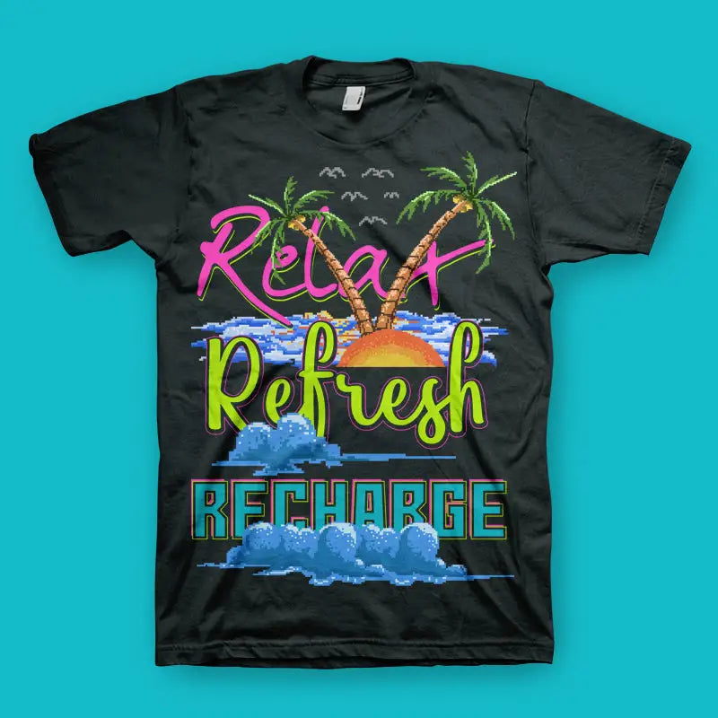 Relax Refresh Recharge Herren T - Shirt - XS
