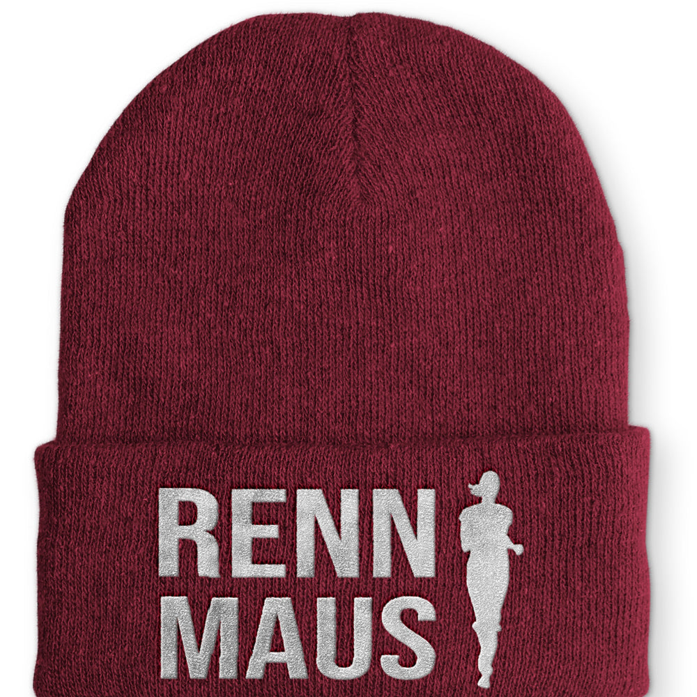 
                  
                    Renn Maus Beanie Mütze mit Spruch - Bordeaux - Mütze
                  
                