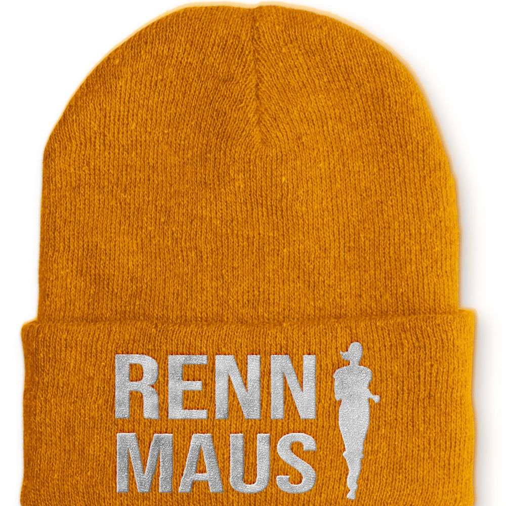 
                  
                    Renn Maus Beanie Mütze mit Spruch - Mustard - Mütze
                  
                