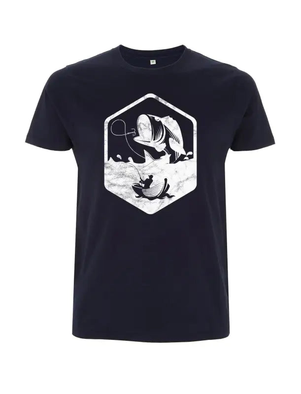 Retro Vintage Angler Herren T - Shirt - S / Navy