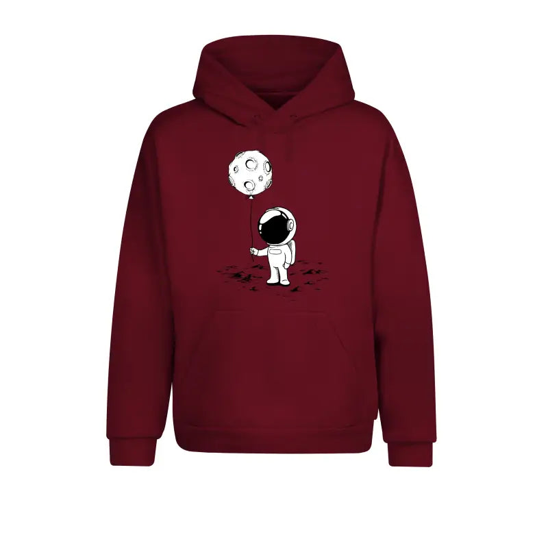 Rum and Rocket Balloon Astronaut Hoodie Unisex - XS / Burgundy