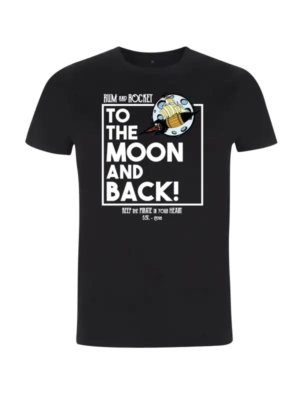 Rum and Rocket to the Moon T - Shirt Herren - S / Schwarz