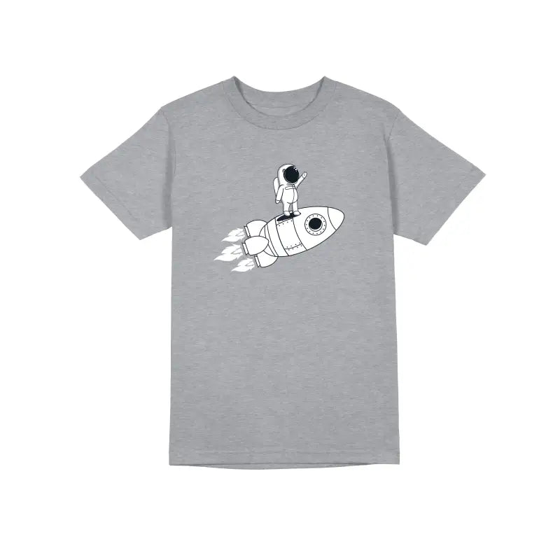 Rum and Rocket Waving Astronaut Herren T - Shirt - S / Grau