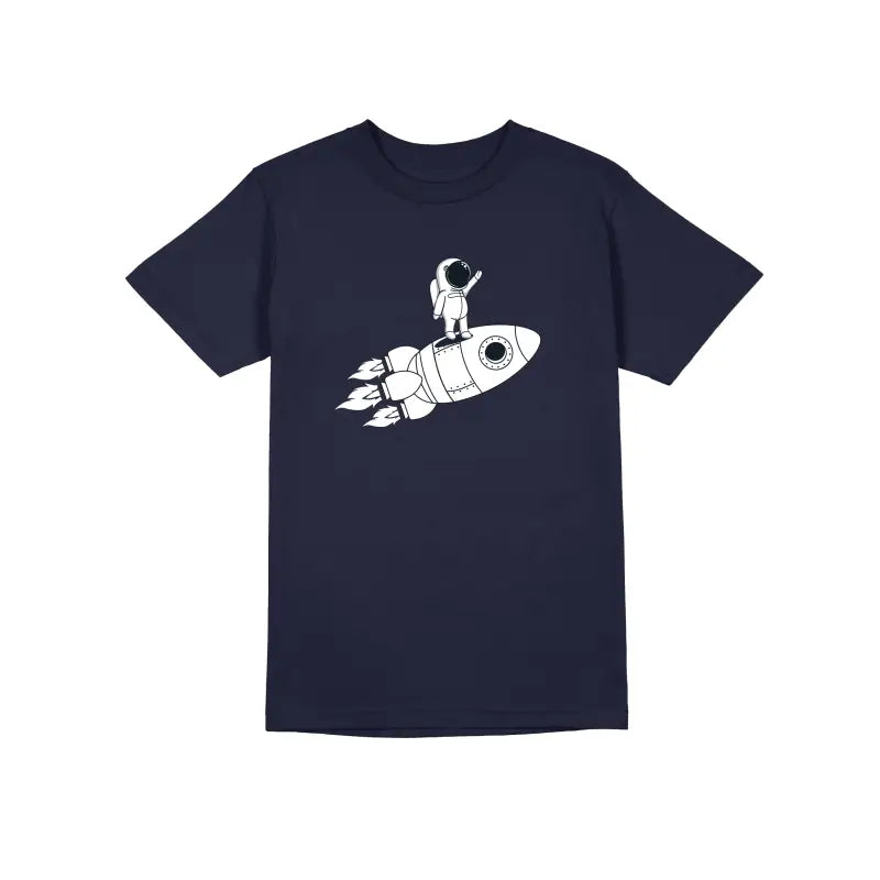 Rum and Rocket Waving Astronaut Herren T - Shirt - S / Navy