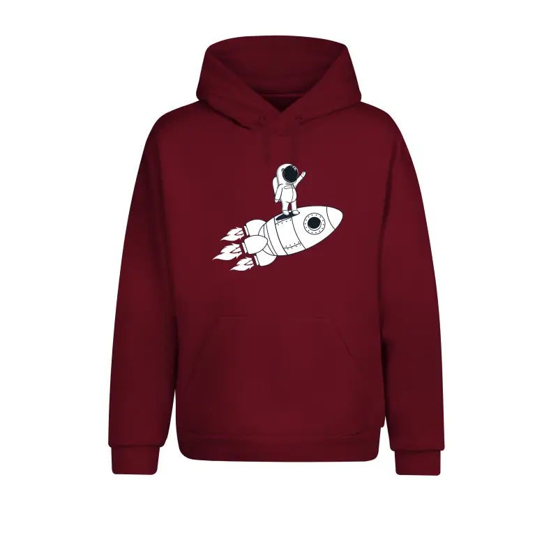 
                      
                        Rum and Rocket Waving Astronaut Hoodie Unisex - XS / Burgundy
                      
                    