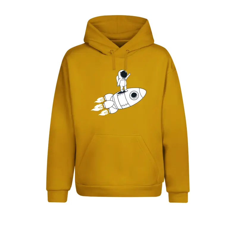 
                      
                        Rum and Rocket Waving Astronaut Hoodie Unisex - XS / Mustard
                      
                    