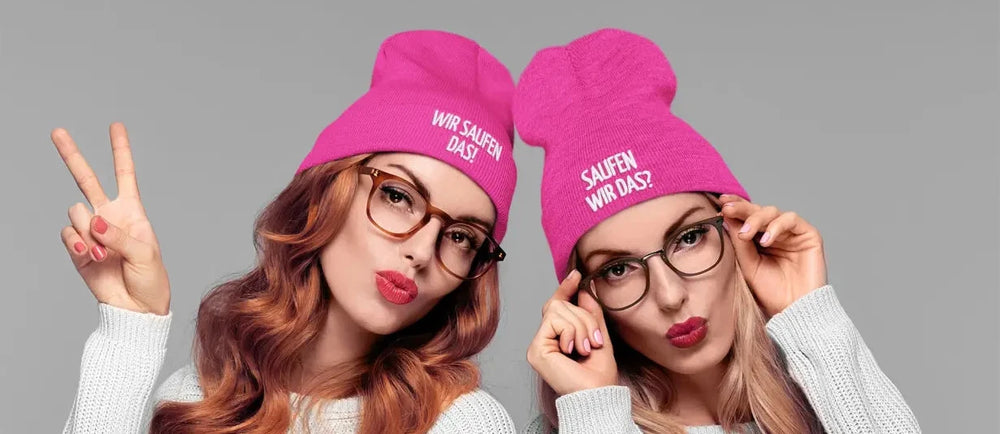 
                      
                        Saufen wir das? das! Duo Statement Beanie Mütze mit Spruch
                      
                    