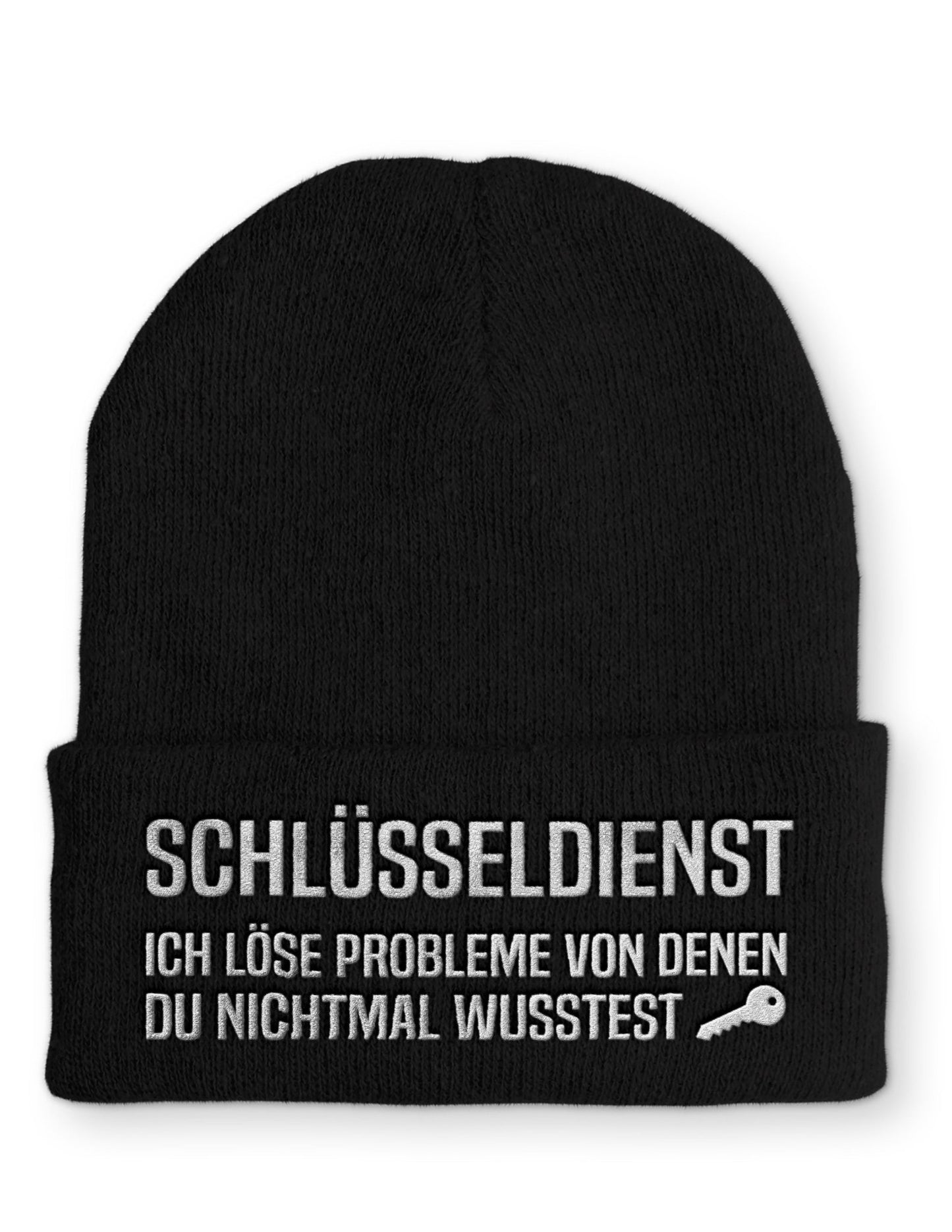 Schlüsseldienst Beanie Mütze mit Spruch - tshirtladen - Mütze