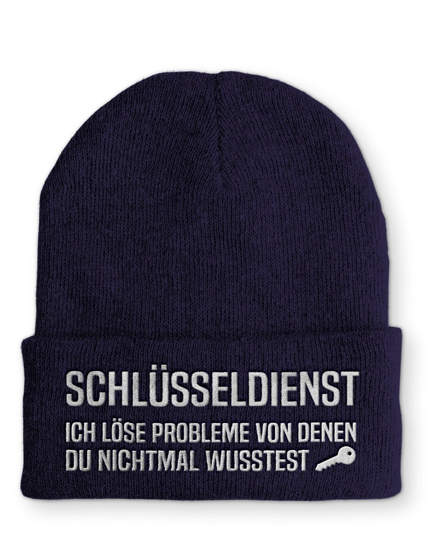 Schlüsseldienst Beanie Mütze mit Spruch - tshirtladen - Mütze