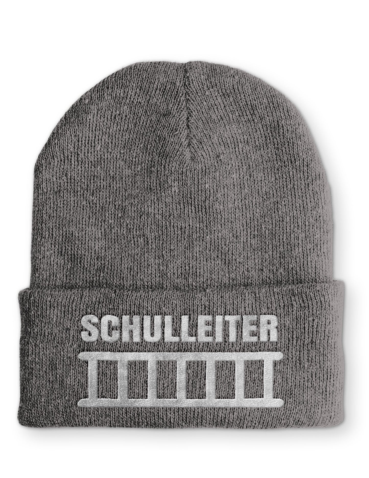 Schulleiter Beanie Mütze mit Spruch - Grey - Mütze