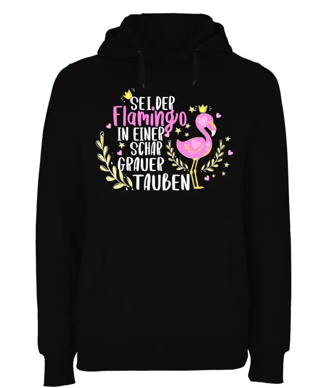 
                      
                        Sei der Flamingo in einer schar grauer Tauben Hoodie Unisex - XS / Schwarz
                      
                    