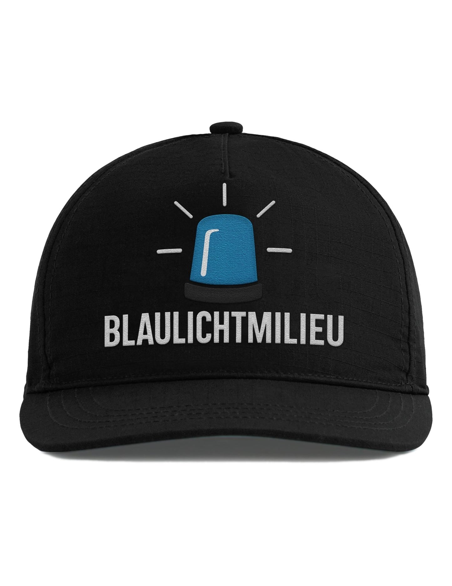 Snapback Cap Blaulichtmilieu Mit Gesticktem Blaulicht Symbol Statement Cap Für Polizei Fans Rettungskräfte Und Satire - tshirtladen - Cap