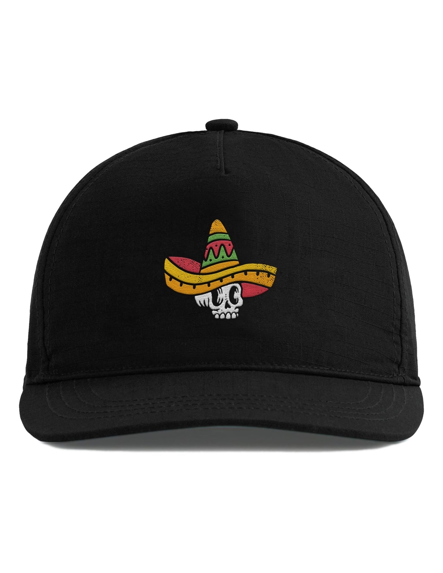 Snapback Cap mit gesticktem Sombrero und Totenkopf Lustige Cap im mexikanischen Stil für Männer - tshirtladen - Cap