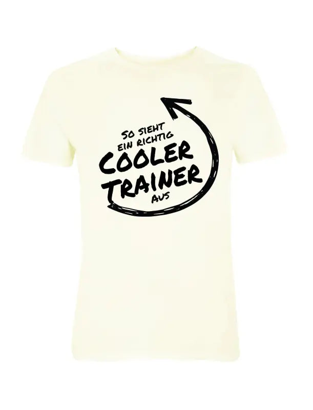 so sieht ein richtig cooler trainer aus Herren T - Shirt - S / Stone Wash White