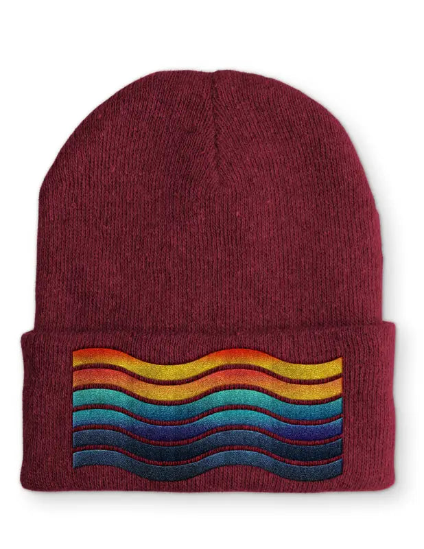 
                      
                        Sonne Meer Statement Beanie Mütze mit Spruch - Bordeaux
                      
                    