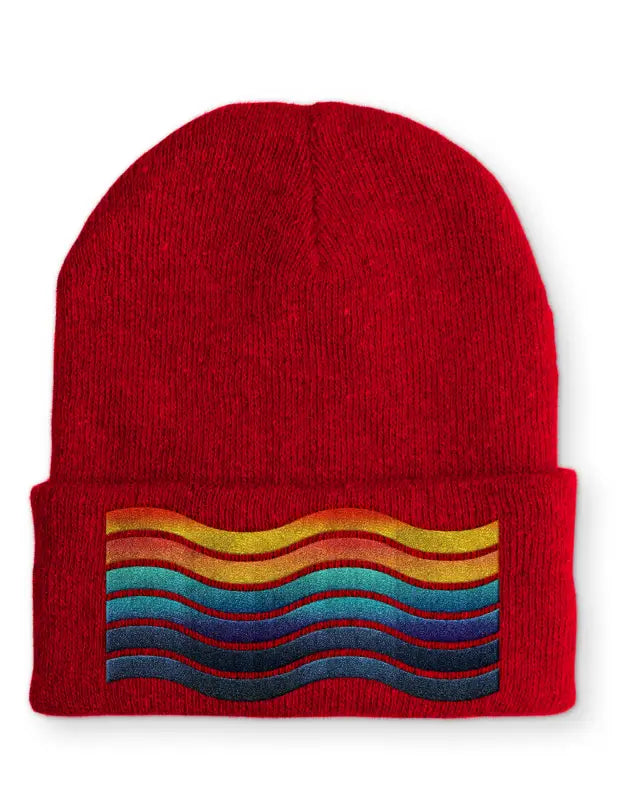 
                      
                        Sonne Meer Statement Beanie Mütze mit Spruch - Rot
                      
                    