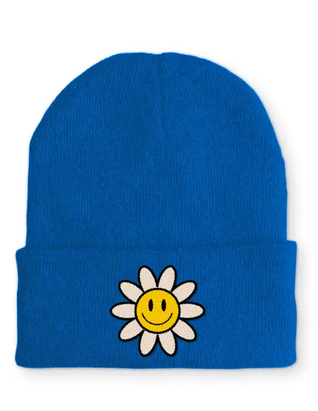 Sonnenblume Wintermütze perfekt für die kalte Jahreszeit - Blau