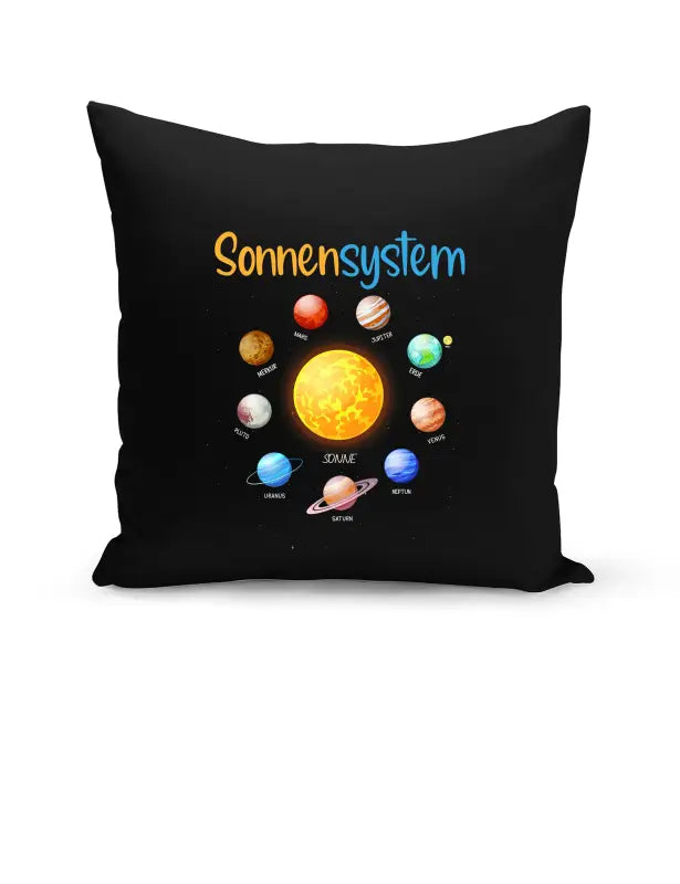 Sonnensystem mit Planeten lustiges Kissen