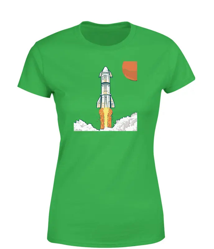 
                  
                    Space Rocket Damen T - Shirt Fairtrade Weltraum - S / Grün
                  
                