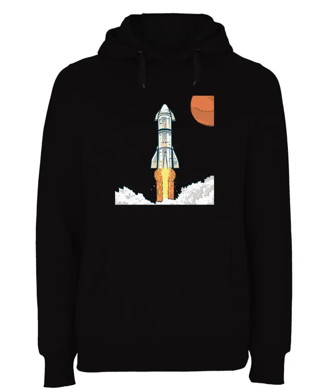 Space Rocket Weltraum Hoodie Unisex - XS / Schwarz