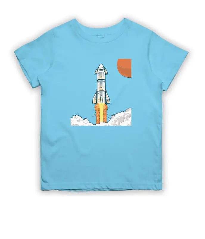 Space Rocket Weltraum Kinder T - Shirt - 104 - 110 / Light Blue