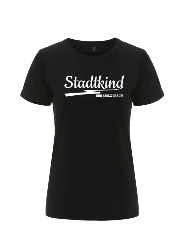 Stadtkind Damen Basic T - Shirt - Schwarz / S