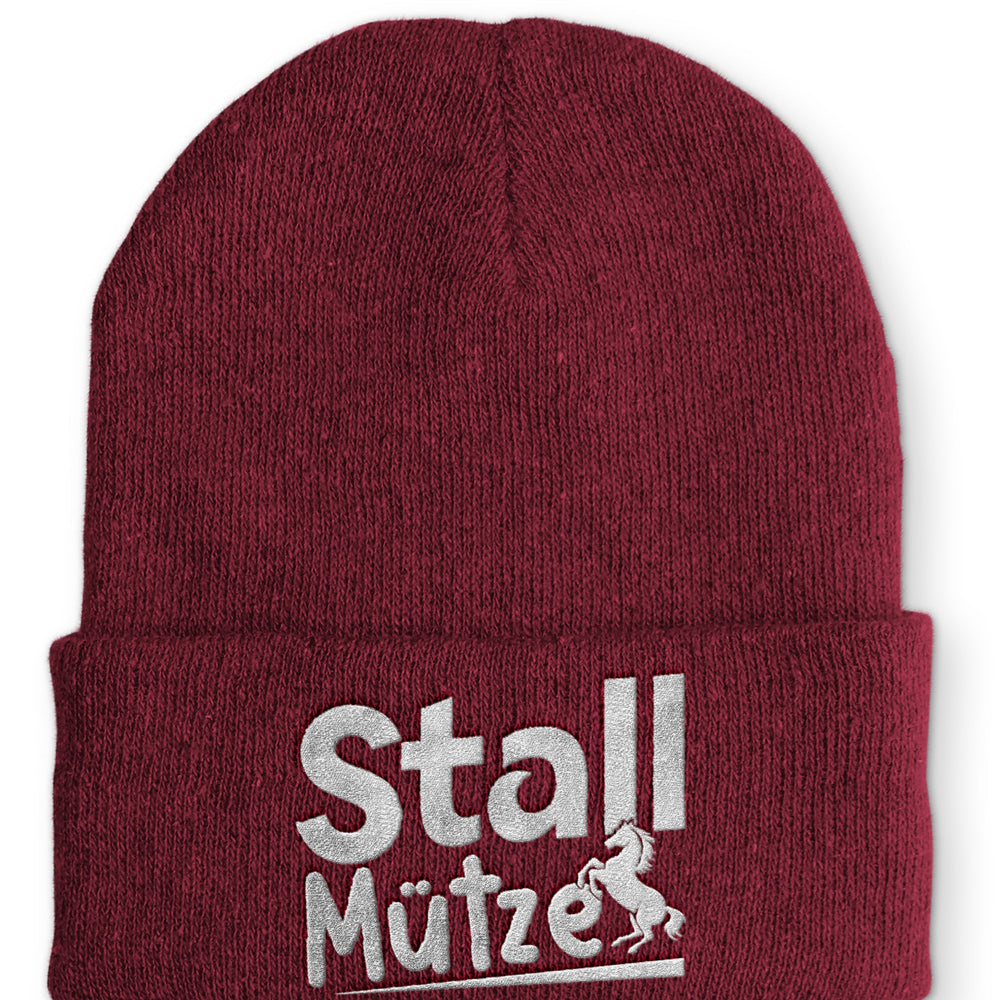 
                  
                    Stall Mütze Statement Beanie Mütze mit Spruch - Bordeaux - Mütze
                  
                