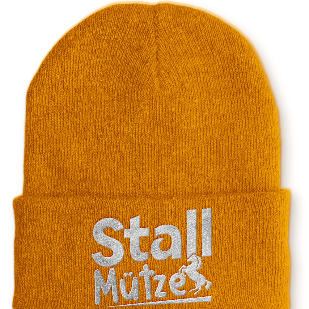 
                  
                    Stall Mütze Statement Beanie Mütze mit Spruch - Mustard - Mütze
                  
                