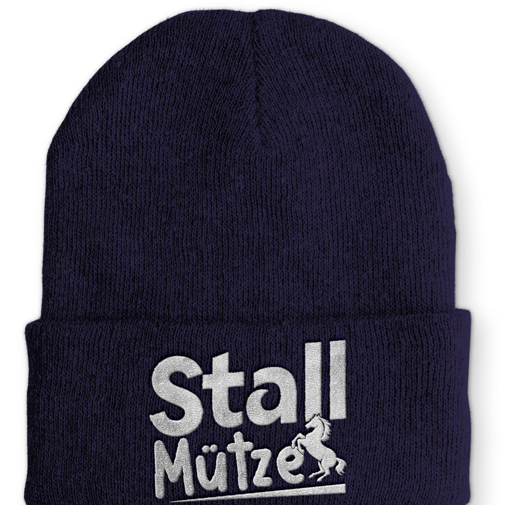 
                  
                    Stall Mütze Statement Beanie Mütze mit Spruch - Navy - Mütze
                  
                