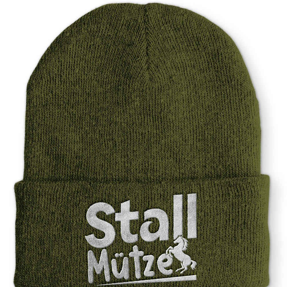 
                  
                    Stall Mütze Statement Beanie Mütze mit Spruch - Olive - Mütze
                  
                