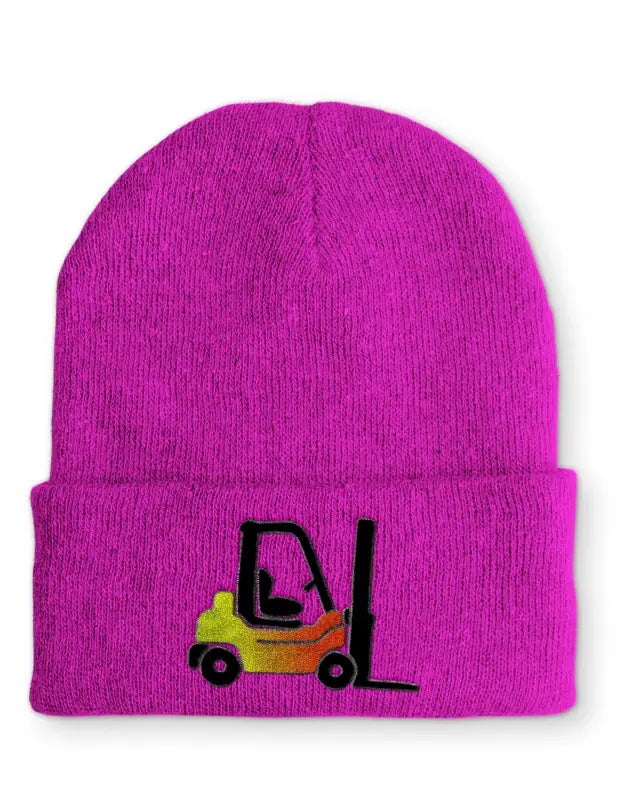 Stapler - Mütze Statement Beanie Mütze mit Spruch - Pink