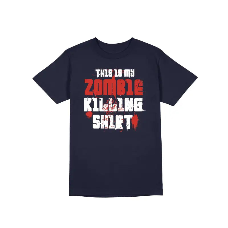 This is my Zombie killing Shirt Statement Herren T - Shirt - S / Navy