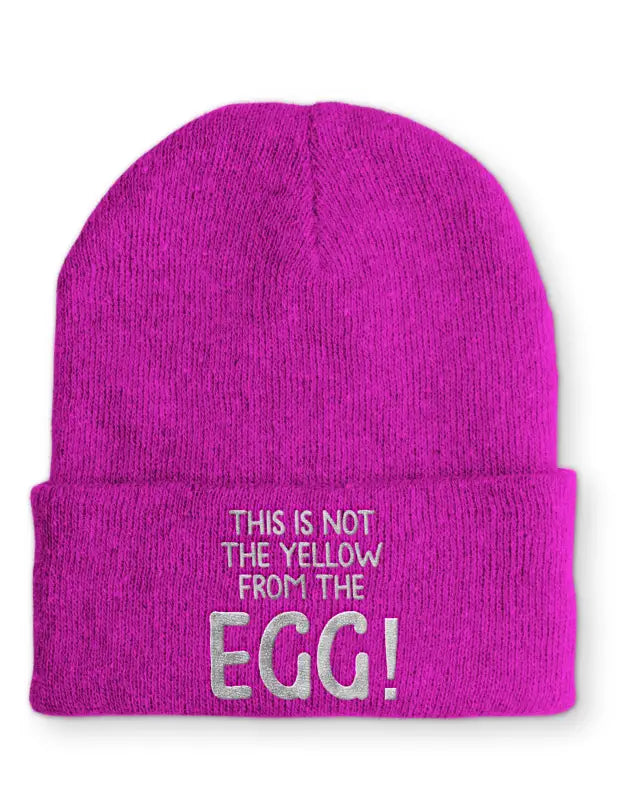 This is not the yellow from Egg! Beanie Statement Mütze mit Spruch