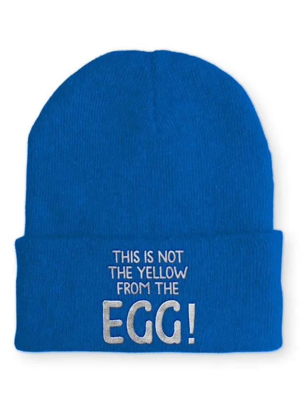 This is not the yellow from Egg! Beanie Statement Mütze mit Spruch