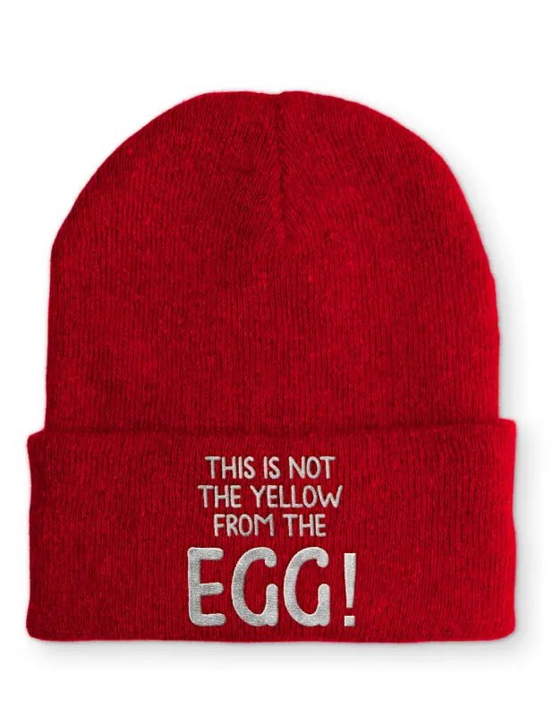 This is not the yellow from the Egg! Beanie Statement Mütze mit Spruch - tshirtladen - 