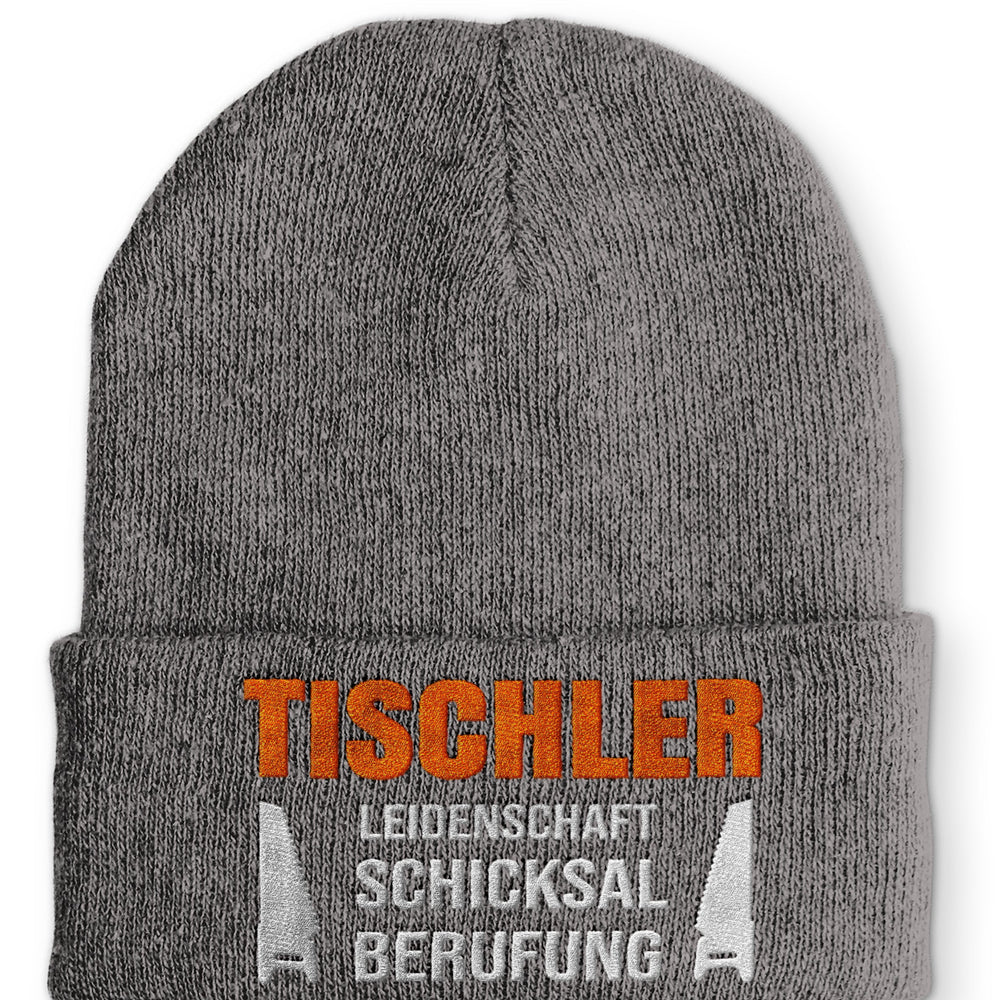 
                  
                    Tischler Leidenschaft Schicksal Berufung Beanie Mütze mit Spruch - Grey - Mütze
                  
                